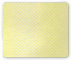 Yellow Squares and Motifs Mouse Pad