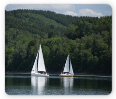 Sailboats on a Lake Mouse Pad