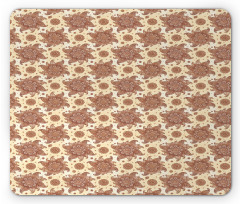 Autumn Tones Damask Mouse Pad