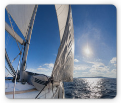 Sailing Boat in Sea Mouse Pad