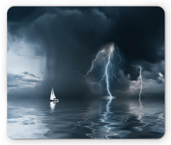 Yacht at the Ocean Mouse Pad