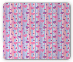 Hearts Stripes Wedding Mouse Pad