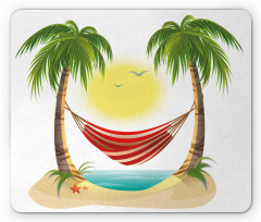 Hammock Between Palms Mouse Pad