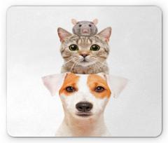 Funny Pets Portrait Design Mouse Pad