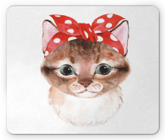 Kitten in a Dotted Bandana Art Mouse Pad