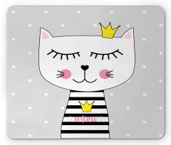 Meow Princess with a Crown Mouse Pad