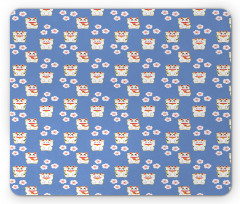 Maneki-Neko Cats Pattern Mouse Pad