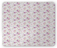 Soft Pastel Floral Mouse Pad