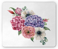 Hydrangea Mix Bouquet Art Mouse Pad