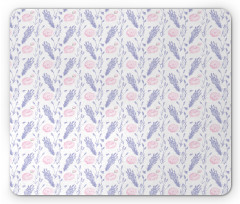 Lavender Floral Sketch Mouse Pad