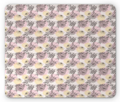 Pastel Circles Flower Mouse Pad