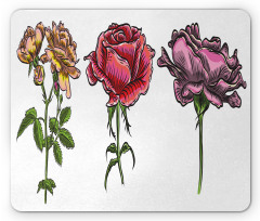 Various Rose Flower Types Mouse Pad