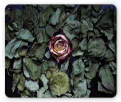 Rose Flower Dry Leaves Mouse Pad