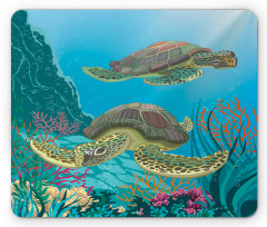 Sealife Turtles Aquatic Mouse Pad