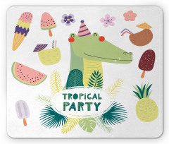 Tropical Party Ice Cream Mouse Pad