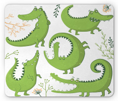 Reptiles and Floral Mouse Pad