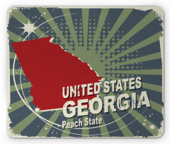 Grunge Wording Peach State Mouse Pad