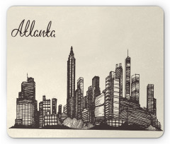 Grunge City Skyline Vintage Mouse Pad