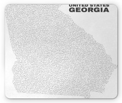 Typography and Dotted Map Mouse Pad