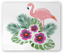 Flamingo Tropical Bouquet Mouse Pad