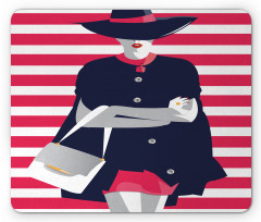 Fashion on Stripes Mouse Pad