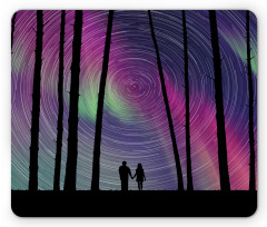 Cosmic Forest Scene Mouse Pad