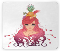 Colorful Fruity Hair Mouse Pad