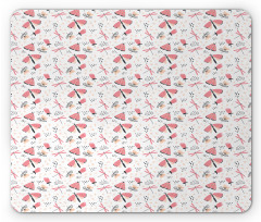 Dashes Dragonflies Mouse Pad