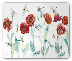 Watercolor Poppies Mouse Pad