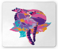 Abstract Madagascar Monkey Mouse Pad