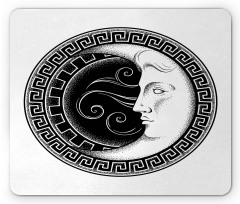 Occult Look Crescent Mouse Pad