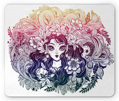 Celtic Floral Fairy Girl Mouse Pad