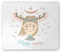 Magic Woman Elk Horns Mouse Pad