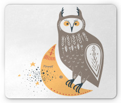 Wisdom Owl Crescent Mouse Pad