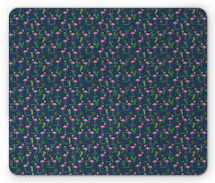 Cactus Flamingo Pattern Mouse Pad