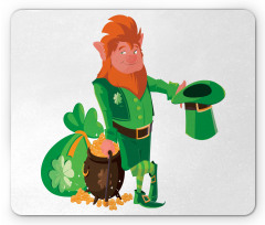 Happy St Patrick's Leprechaun Mouse Pad