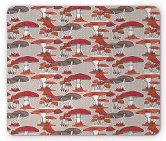 Jungle Fall Mushrooms Mouse Pad