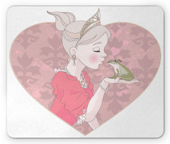 Fairytale Princess Kiss Art Mouse Pad