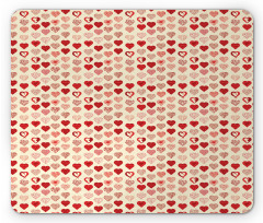 Doodle Hearts Art Mouse Pad