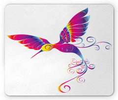 Feather Hummingbird Mouse Pad