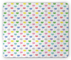 Colorful Princess Cats Mouse Pad