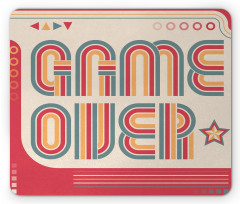 Vintage Game over Screen Mouse Pad