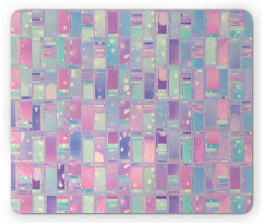 Pastel Tone Abstract Squares Mouse Pad