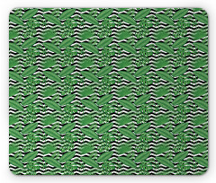 Leaves on Zigzags Mouse Pad