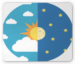 Day and Night Cartoon Mouse Pad