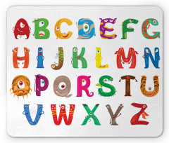 Childish Monster Letters Mouse Pad