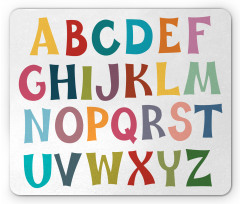 Basic Colorful Letters Mouse Pad