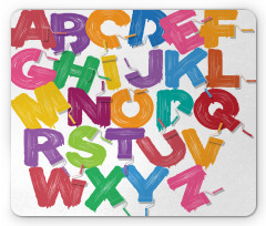 Gouache Brush Letters Mouse Pad