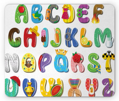 Happy Educational Letters Mouse Pad