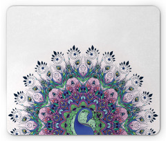 Exotic Wild Peacock Mouse Pad